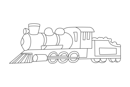 Coloriage Train 10 – 10doigts.fr